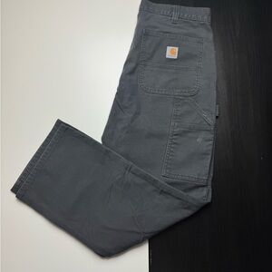 Carhartt Double Knee Pants 34x30 Relaxed Fit Gray Work Pants Mens Size 34x30